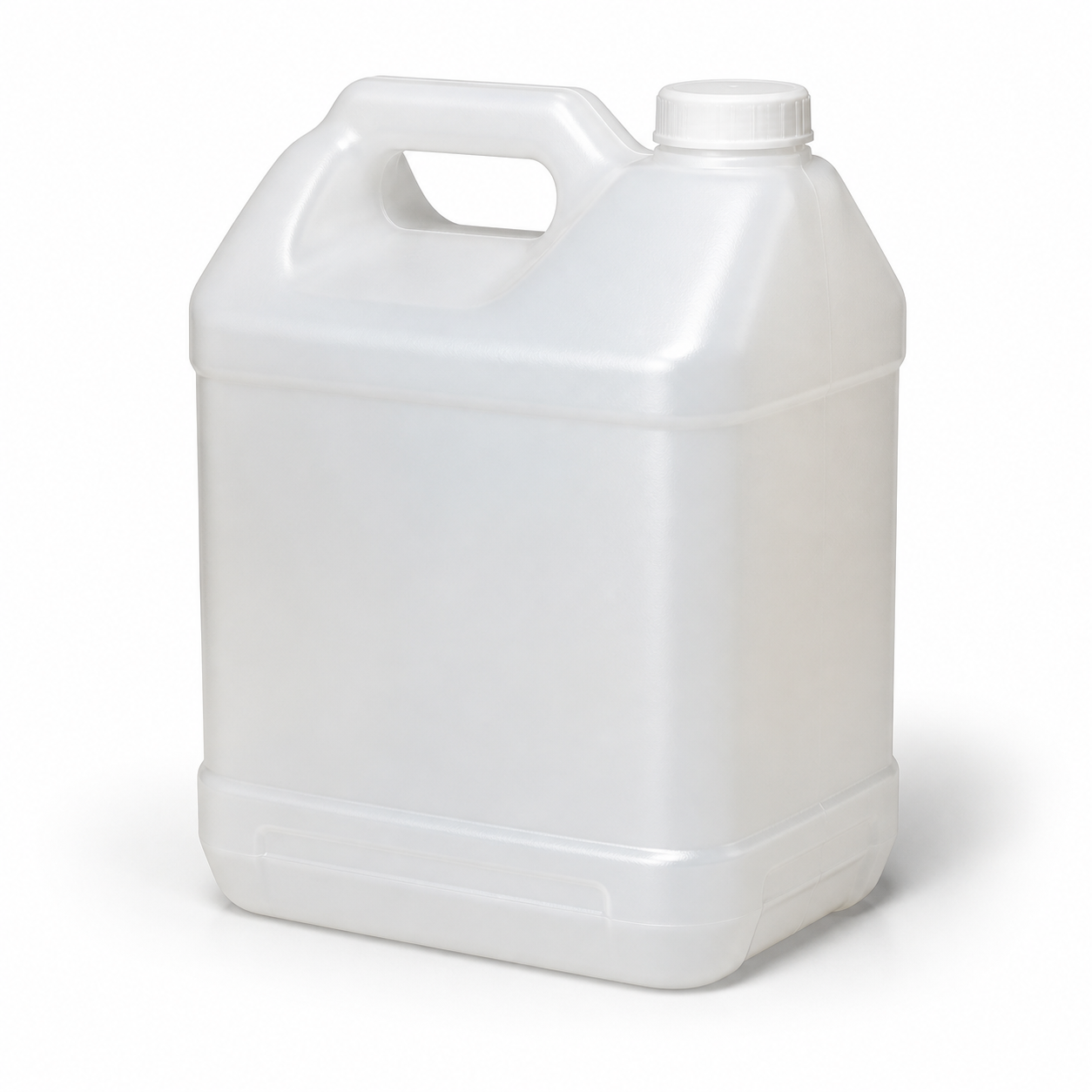 3D render of a natural 2.5Gal DEF HDPE Bottle/Jug 38/400